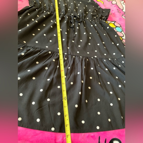 New GAP Viscose Polka Dot Coquette Dress Black & White XL Picnic - Picture 12 of 14